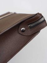clutch cam tay da Epsom nhap khau mau nau Chocolate (3)