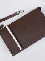 clutch cam tay da Epsom nhap khau mau nau Chocolate (5)