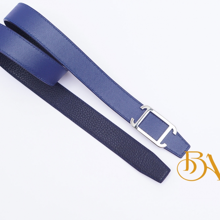 Dây lưng da bê 2 mặt Handmade, Thắt lưng Epsom - Togo cao cấp TBL111