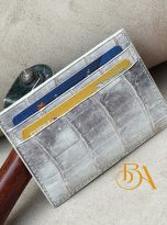Himalayan Alligator leather card holder handcrafted (1)