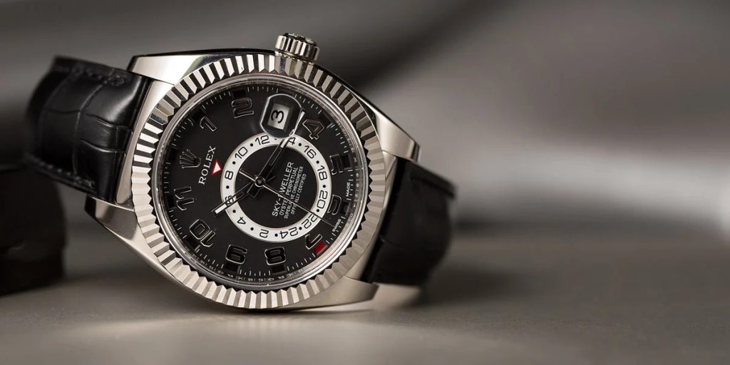 Đồng hồ Rolex dây da cá sấu