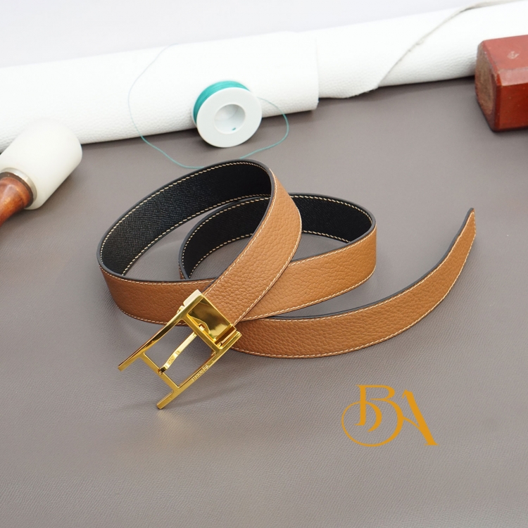 Thắt lưng da 2 mặt da bê xịn nhập khẩu TBL115