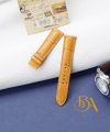 Dây đồng hồ da cá sấu Handmade màu vàng bò AL137