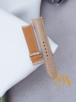 curved end lizard leather watch strap handmade (12)