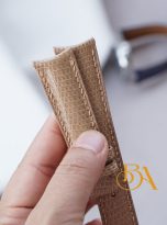 curved end lizard leather watch strap handmade (13)