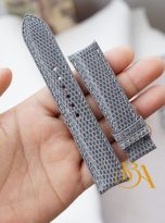curved end lizard leather watch strap handmade (7)