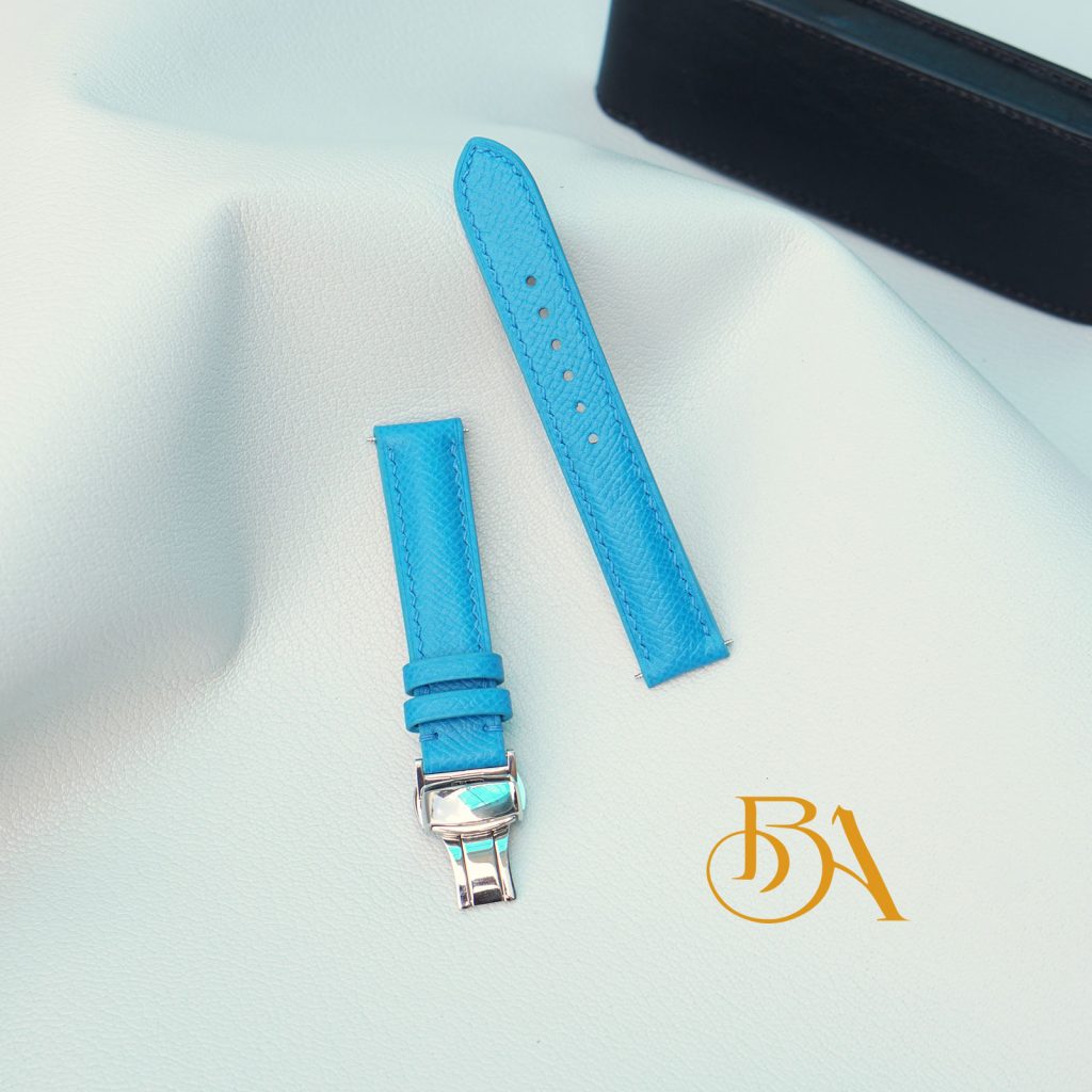 Dây đồng hồ da bê Epsom với Khoá Bướm gập