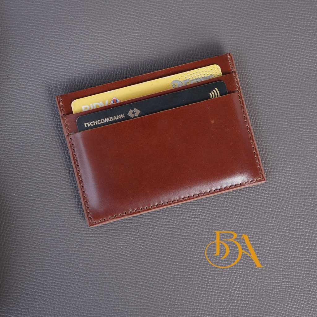 Mẫu ví card đơn giản da mông ngựa