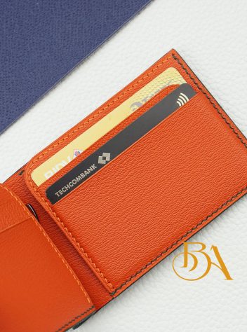 Ví kẹp tiền cá sấu nhập khẩu, ví Money Clip da cá sấu Handmade xanh lá AWL166