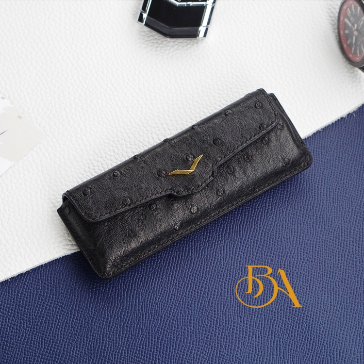 Bao da đà điểu nhập khẩu chế tác handmade cho Vertu Signature LC116