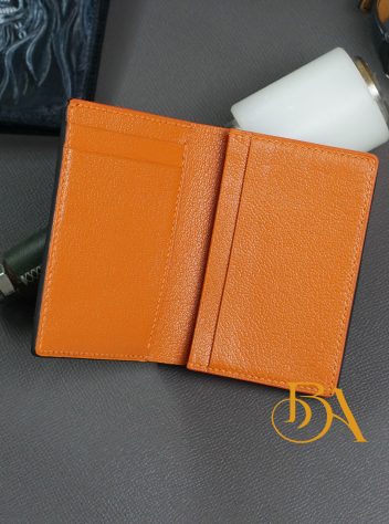 Ví cá sấu đen dáng đứng cho nam, ví da cá sấu Handmade cao cấp AWL168