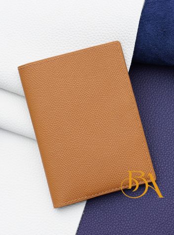 Bao da hộ chiếu handmade, ví passport da bê Epsom Pháp LPP03