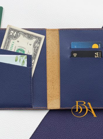 Bao da hộ chiếu handmade, ví passport da bê Epsom Pháp LPP03