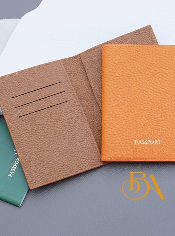Bao da hộ chiếu handmade, ví passport da bê Togo Pháp LPP04