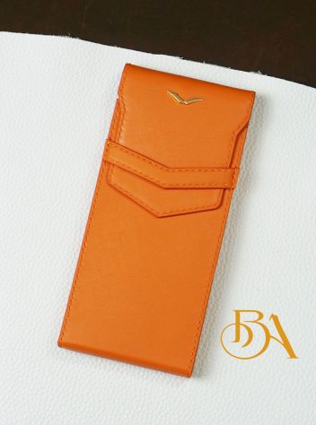 Bao MetaVertu da bê Swift màu cam, Bao da Vertu Meta Handmade LC124