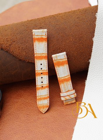 Dây đồng hồ cá sấu Nubuck Handmade Quick release AL143