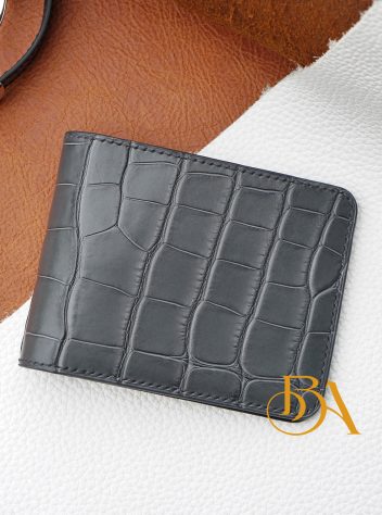 Ví cá sấu Slim, Ví tiền nhỏ gọn da cá sấu Pháp AWL140